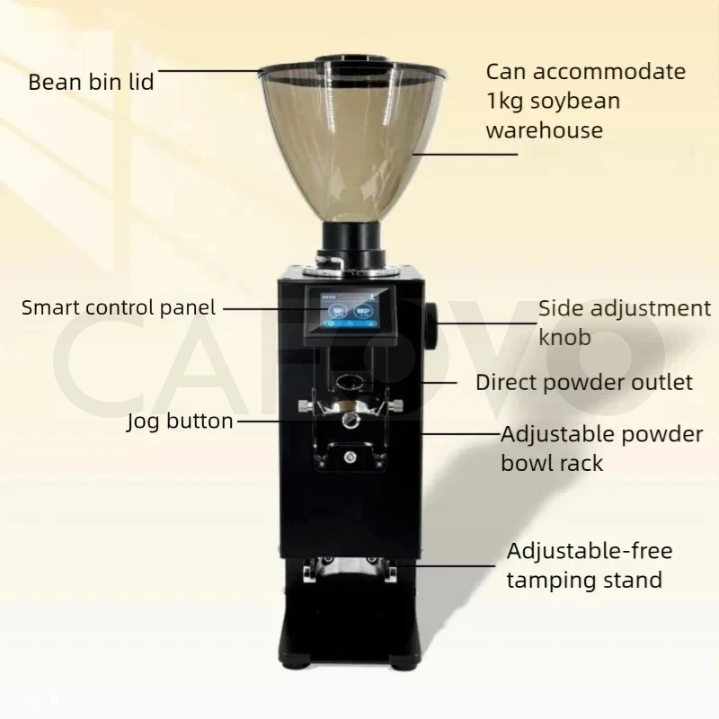 CAFOVO K64Y Коммерческая автом – обзор и цена Coffee Grinder Burr Flat
