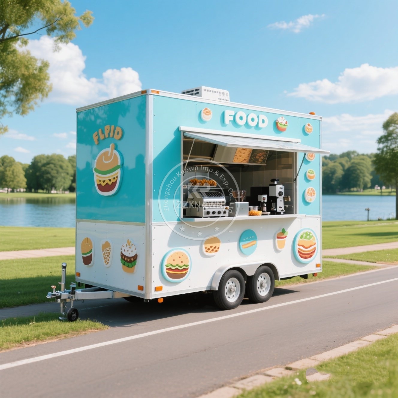 Прицеп для еды Грузовик Мороже – обзор и цена Coffee Van Equipment