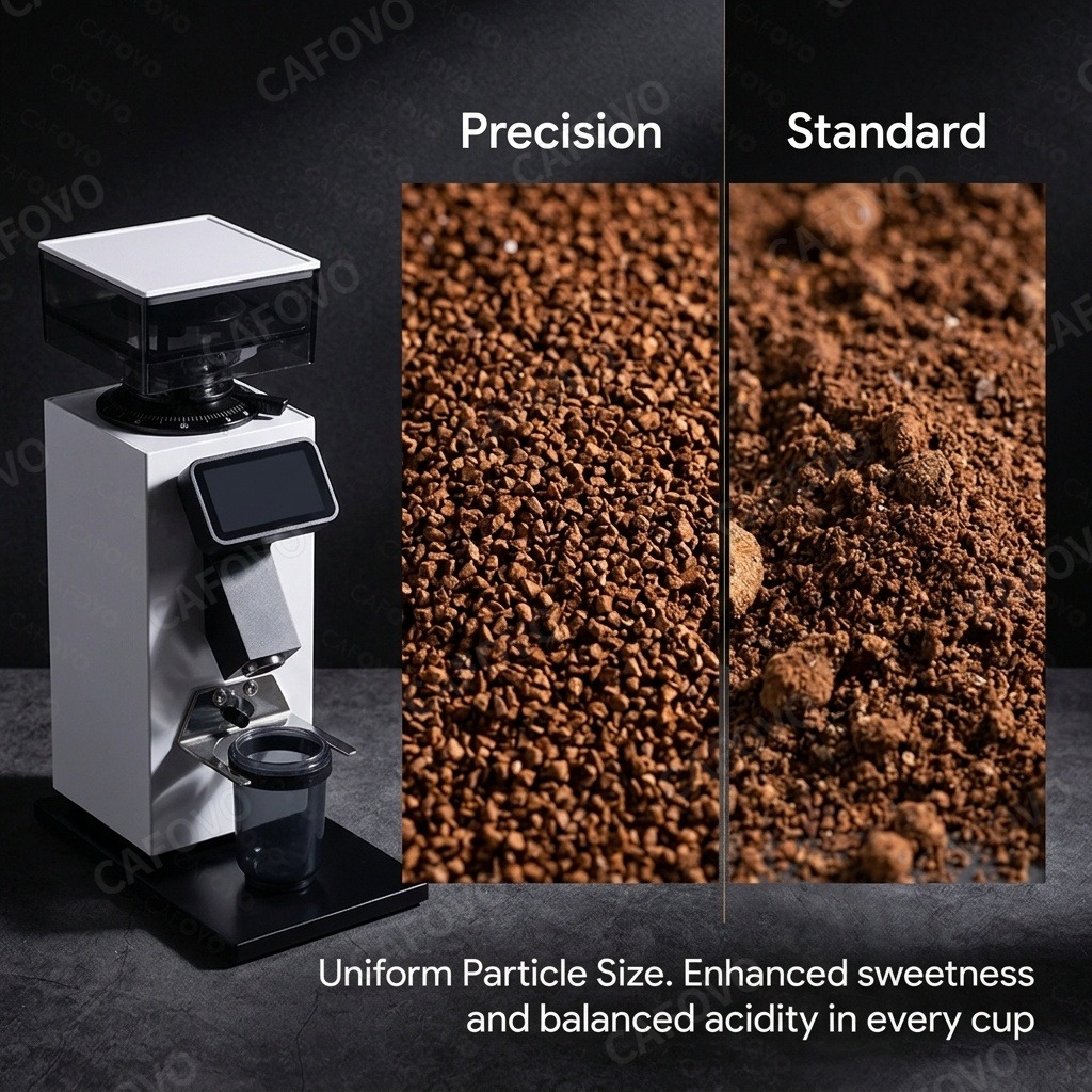 Кофемолка CAFOVO G964F с дозир – обзор и цена Coffee Grinder Burr Flat